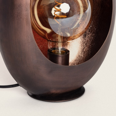 Lámpara de mesa aluminio vintage E27 cable 1,5 m, Color cobre, Sin  bombilla