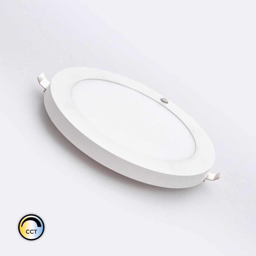 Placa LED 18W CCT Seleccionable Circular con Sensor PIR Corte Ajustable Ø50-170 mm