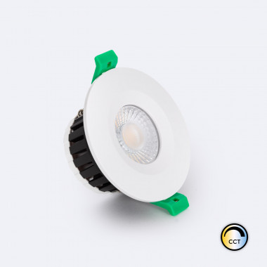 Downlight LED 5-8W Ignífugo Circular 4CCT (Cálido-Neutro) Regulable IP65 Corte Ø65 mm