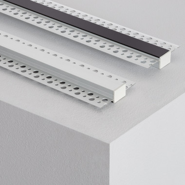 Perfil de Aluminio Empotrable para Techo con Clips para Tiras LED hasta 12  mm - efectoLED