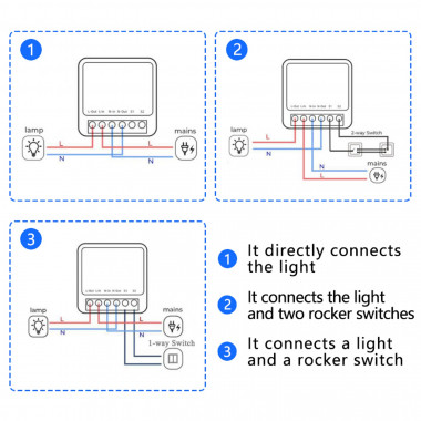 Interruptor WiFi Compatible con Interruptor Convencional SONOFF Mini R3 16A