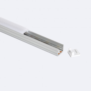 Perfil de aluminio para tira led. Adecuado para estante de cristal de 8 mm  de grosor. 2 metros.