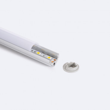 Perfil aluminio empotrable para tira LED 120º