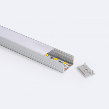 Perfil de Alumínio Superfície 2m para Fita LED até 20 mm