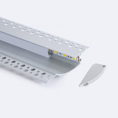 Perfil de Alumínio Encastrável para Gesso/Pladur para Fita LED até 12 mm