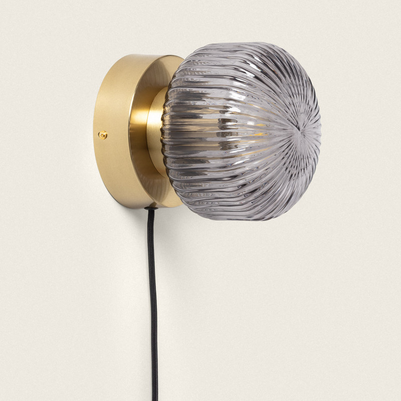 Aplique de Pared Metal y Cristal Windsor