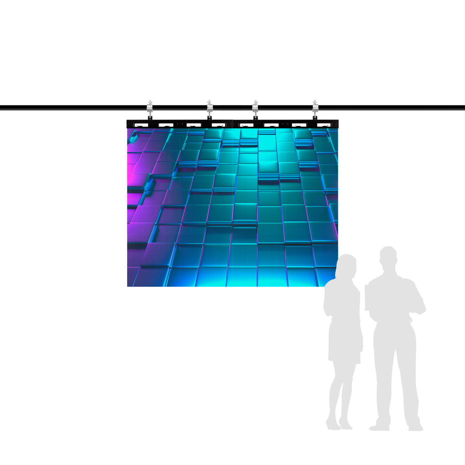 Kit Ecrã LED Gigante Interior Pitch P4 2x1.5m efectoLED