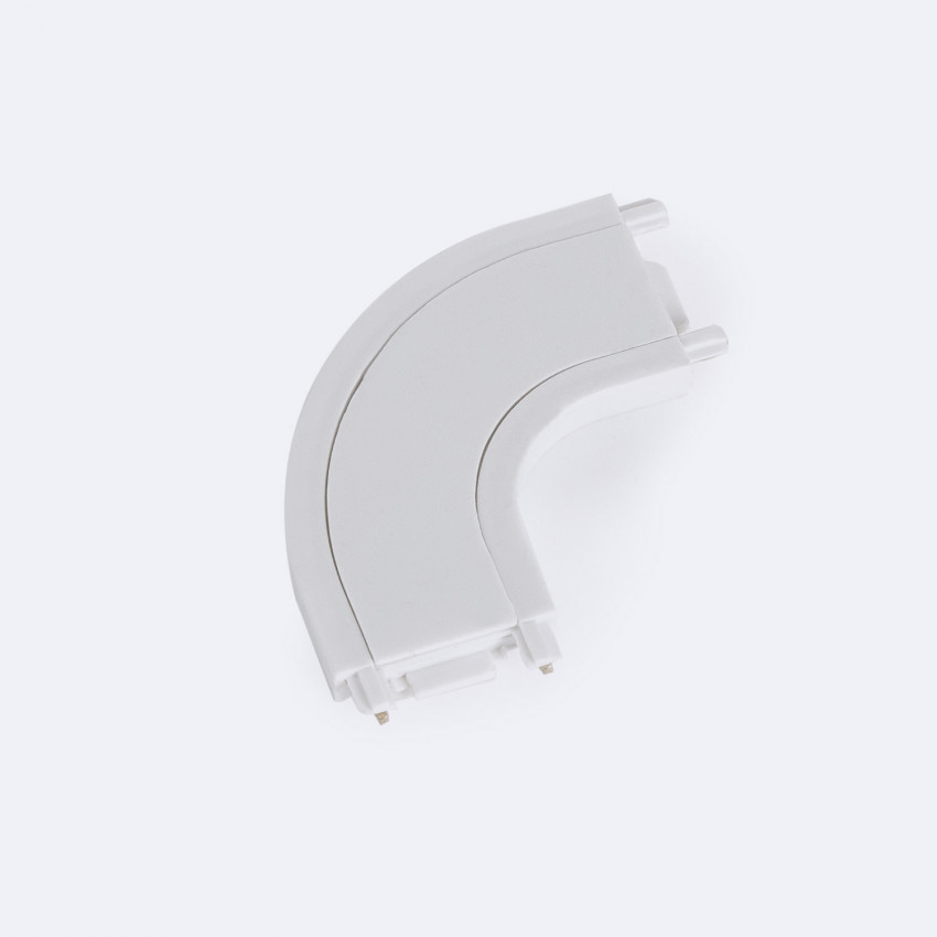 Conector Tipo L Curvo para Carril Magnético 25mm Super Slim 48V Superficie