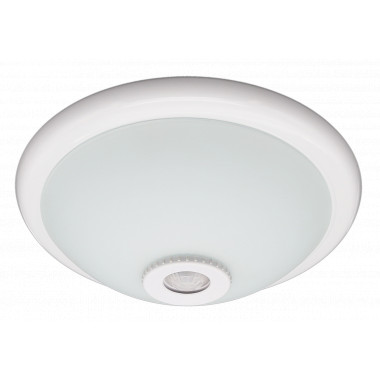 Plafon LED Teto 2x E27 Circular com Sensor de Movimento PIR e Crepuscular Design