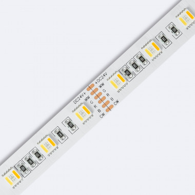 Produto de Fita LED RGBWW 24V DC 60LED/m 5m IP20 Largura 12mm Corte cada 10cm 