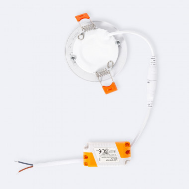 Produto de Placa LED 3W Circular SuperSlim Corte Ø 70 mm Pack de 2 Unidades