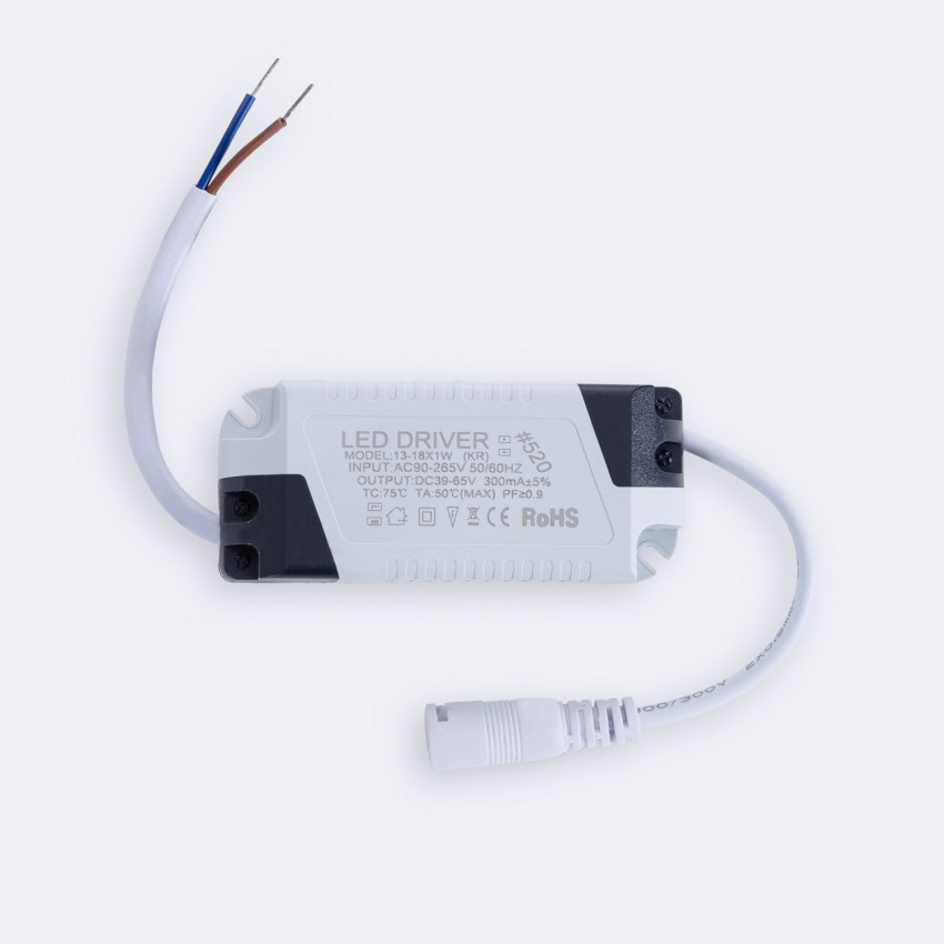 Driver 90-265V Salida 39-65V 300mA 18W