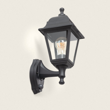 Lámpara de Pared Exterior Sennen Negro con Sensor PIR