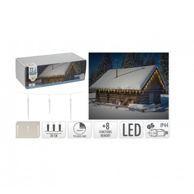 Grinalda de Luzes LED Exterior branco quente 7m