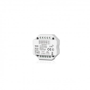Regulador LED RF 12/48V DC 4 Canales para Tira LED  RGB-CCT Compatible con Pulsador