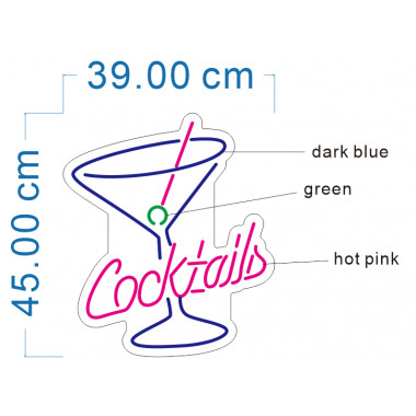 Produto de Letreiro Neon LED Cocktails