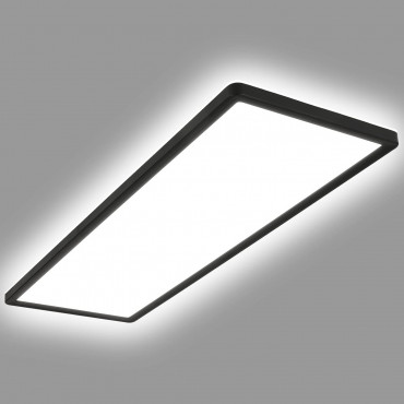 Product Plafon LED 24W Retangular CCT 580x200 mm Iluminação Dupla SwitchCCT Preto