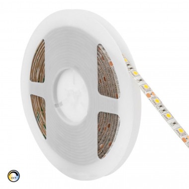 Fita LED CCT 12V DC SMD2835 120LED/m 5m IP65 Largura 10mm Corte cada 5cm