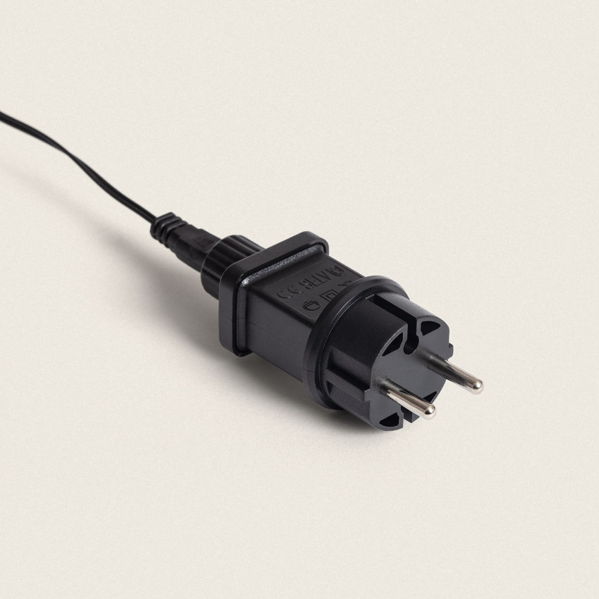 Producto de Guirnalda Exterior LED Cable Negro Blanco Cálido/Frío 30m Racimo