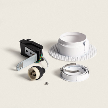 Produto de Aro Downlight Integração Gesso/Pladur Circular para Lâmpada LED GU10 Ø 80 mm Trimless