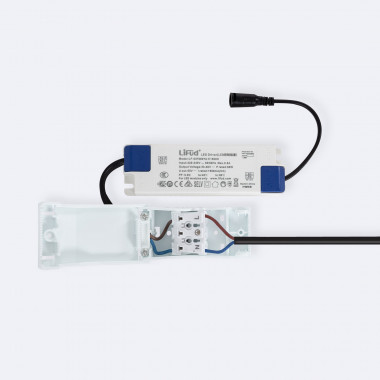 Produto de Painel LED 120x60 cm 60W 6300lm com caixa de ligação rápida e cabo de segurança