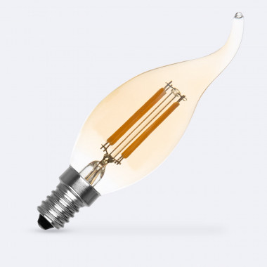 Bombilla Filamento LED E14 4W 470 lm Regulable T35 Gold