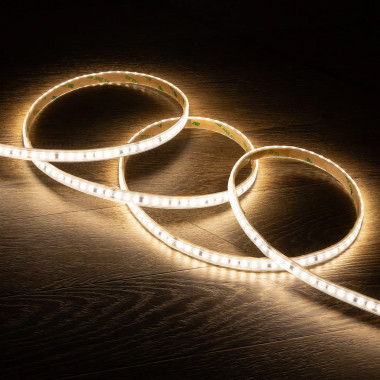 Tira LED Regulable Autorectificada 220V SMD2835 Silicone FLEX 120 LED/m Blanco Neutro IP67 High Lumen Ancho 12mm Corte 10cm