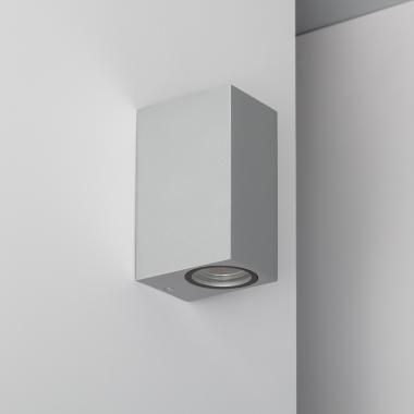 Aplique de Pared Exterior Aluminio Iluminación Doble Cara Plata Miseno