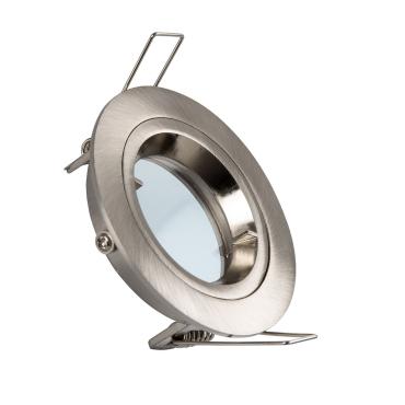 Aro Downlight Circular Prata para Lâmpada LED GU10 / GU5.3 Corte Ø 65 mm Prata