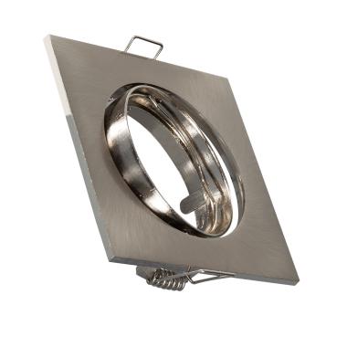 Aro Downlight Cuadrado Basculante para Bombilla LED GU10 / GU5.3 Corte Ø 72 mm