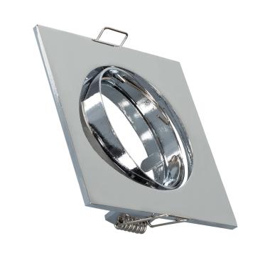 Aro Downlight Quadrado Basculante para Lâmpada LED GU10/GU5.3 Corte Ø 72 mm