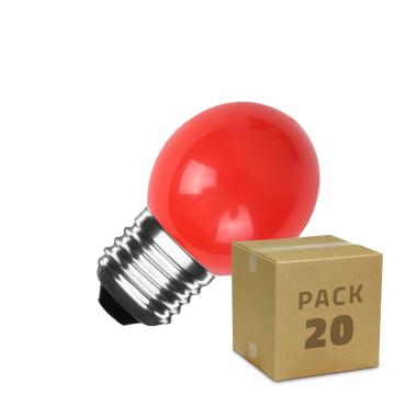 Pack 20 Lâmpadas LED E27 3W 300 lm G45 Monocolor