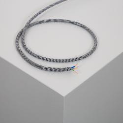 Product Cable Textil Eléctrico Blanco y Negro