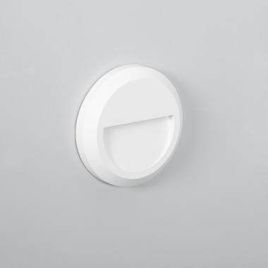 Baliza Exterior LED 1W Superficie Pared Circular Blanco Edulis