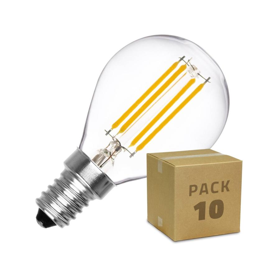 Producto de Pack Bombilla LED E14 Regulable Filamento Sphere G45 3W (10 un)