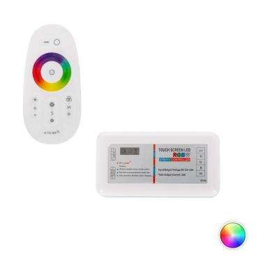 Controlador Regulador Táctil Fita LED RGBW 12/24V DC com Comando RF