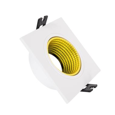 Aro Downlight Quadrado Basculante de Cores para Lâmpada LED GU10/GU5.3 Corte Ø80 mm