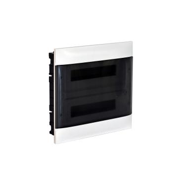 Producto de Caja de Empotrar Practibox S para Tabiques Prefabricados Puerta Transparente 2x18 Módulos LEGRAND 137077