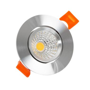 Foco Downlight LED 5W Circular COB CRI90 Corte Ø 55 mm Silver