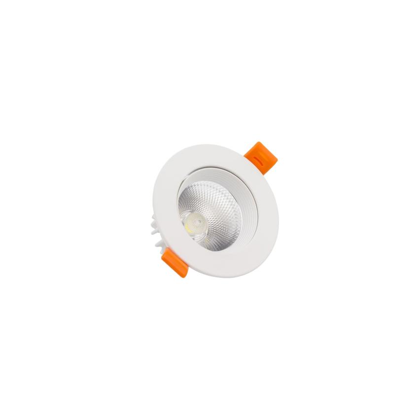 Producto de Foco Downlight LED 9W COB Direccionable Circular Blanco Corte Ø 90 mm No Flicker