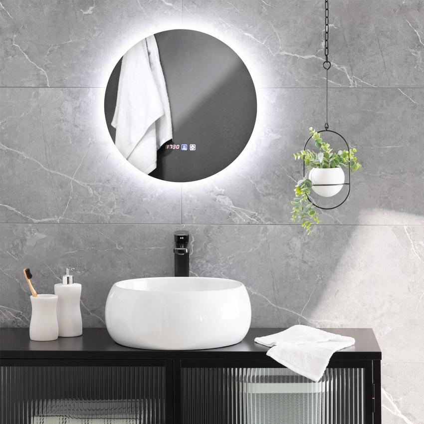 Producto de Espejo Baño con Luz LED y Antivaho Ø45 cm Volpe 