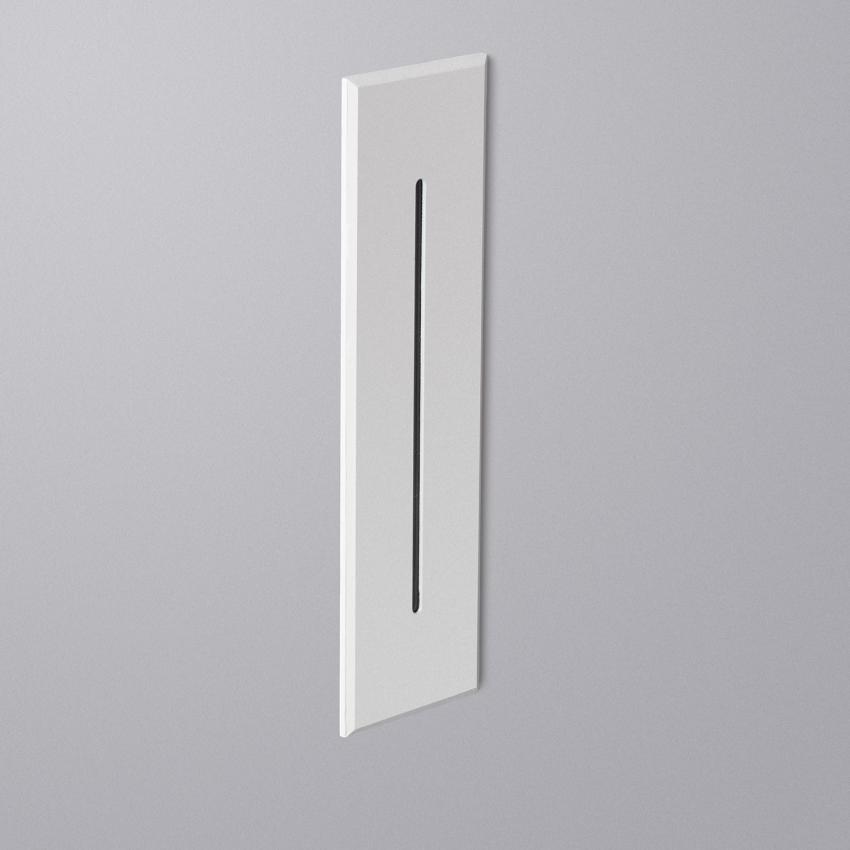 Producto de Baliza Exterior LED 3W Empotrable Pared Rectangular Blanco Lineal Wabi