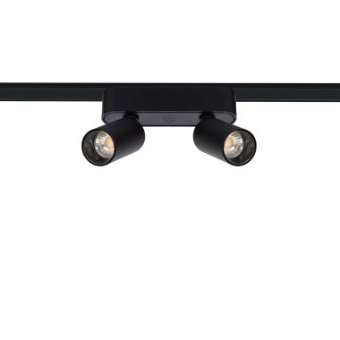 Foco Carril LED Magnético 25mm SuperSlim Doble 10W 48V Negro