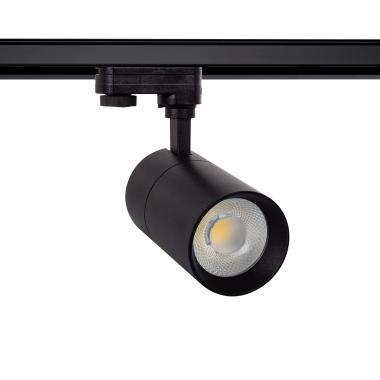 Foco Carril LED Trifásico 30W Regulable New Mallet Negro No Flicker UGR15