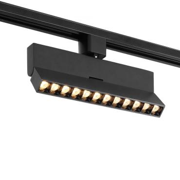 Foco Carril Linear LED Monofásico 12W Regulável CCT Selecionável No Flicker Elegant Optic Preto (3000K - 4000K - 5000K)