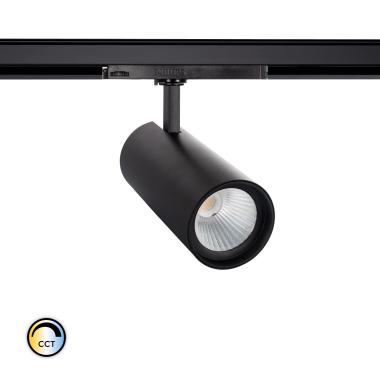 Foco Carril LED Trifásico 40W CCT New d'Angelo Negro CRI90 PHILIPS Xitanium