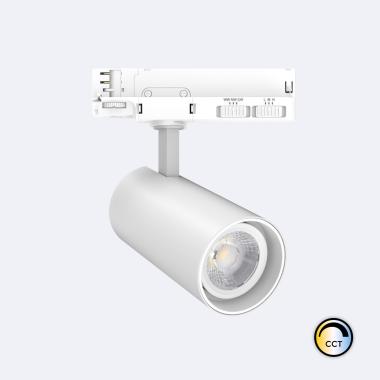 Foco Carril LED Trifásico 30W Fasano CCT No Flicker Regulable Blanco