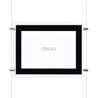 Kit Cartaz Exposição LED DIN A3 Horizontal