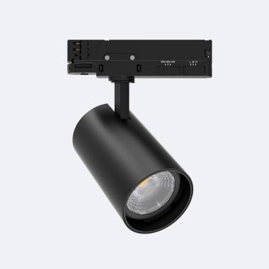 Foco Carril LED Trifásico 40W Fasano Regulável Preto