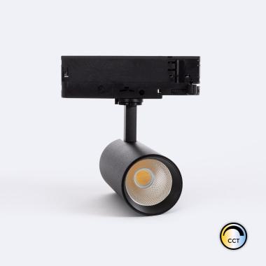 Foco Carril LED Trifásico 20W Carlo CCT Negro